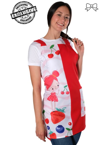 GREMBIULE MAESTRA RAGAZZA CON LA FRUTA