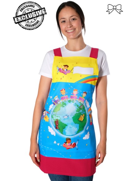 GREMBIULE SCHOOL VIAGGIARE PER IL MONDO