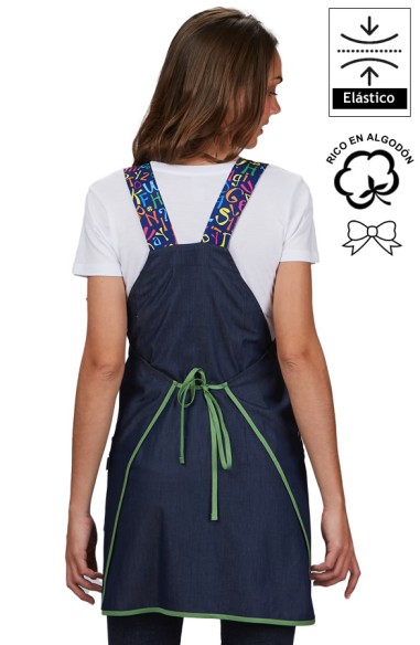 GREMBIULE DENIM LETTERE