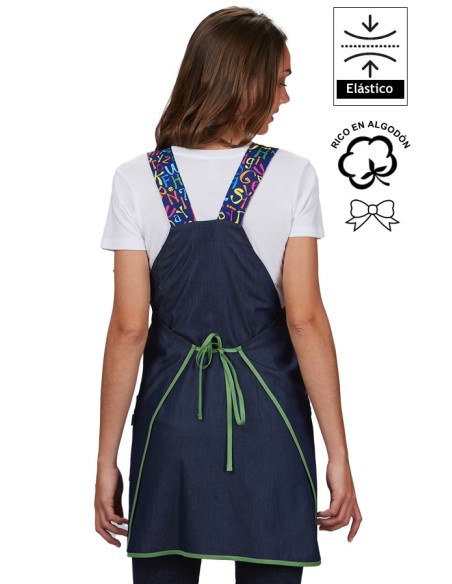 GREMBIULE DENIM LETTERE