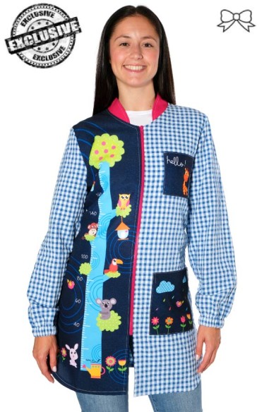 CAMICE MAESTRA DI ALBERO E ANIMALI...