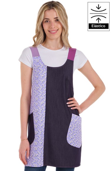 ESTOLA DENIM FLORES LILAS ESPALDA...