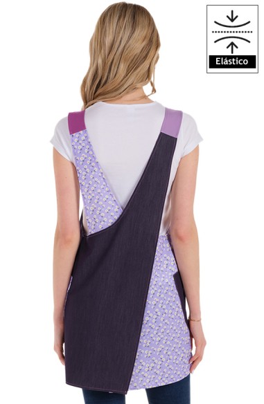ESTOLA DENIM FLORES LILAS ESPALDA...