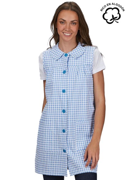 CAMICE DI MAESTRA SENZA MANICHE (AZZURRO)