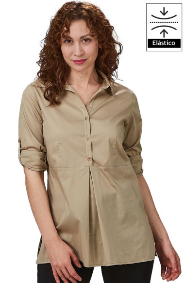 CAMISA MUJER MANGA REGULABLE