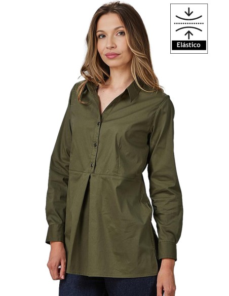 CAMISA MUJER MANGA REGULABLE
