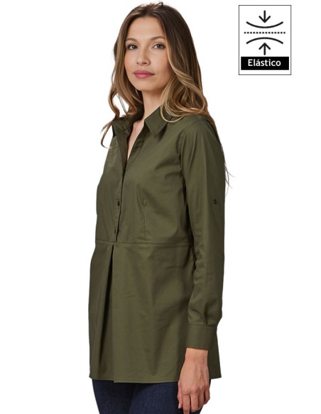 CAMISA CON CAIDA MANGA REGULABLE MUJER LIVIA