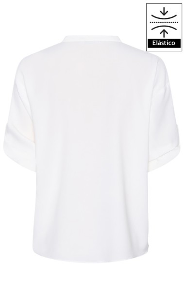 BLUSA DA DONNA MANICA REGOLABILE -bianco-