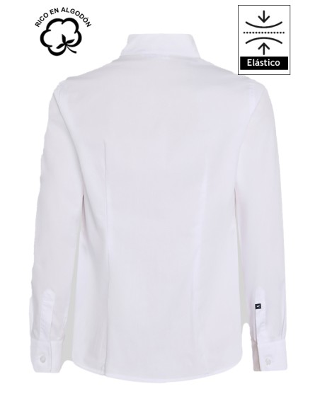 CAMICIA CON FIOCCO DONNA CINZIA -bianco
