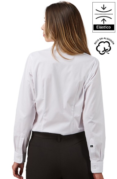 CAMISA CON LAZO MUJER CINZIA -blanco
