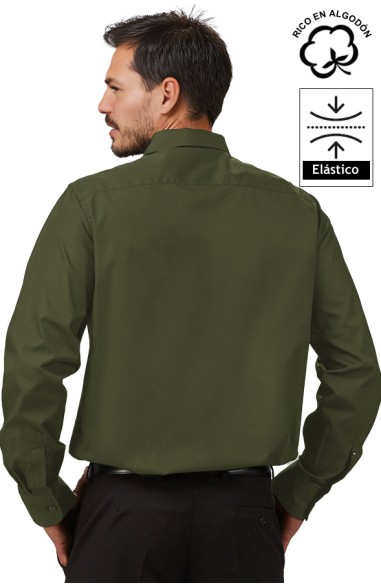 CAMISA HOMBRE M/L CLASICA NICCOLO -caqui