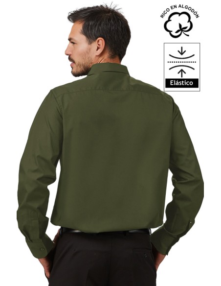 CAMISA HOMBRE M/L CLASICA NICCOLO -caqui