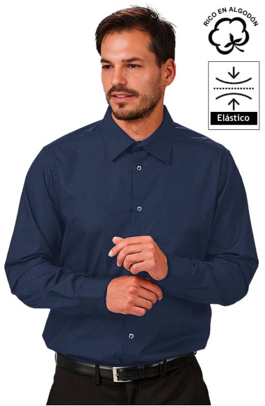 CAMISA HOMBRE M/L CLASICA NICCOLO - marino