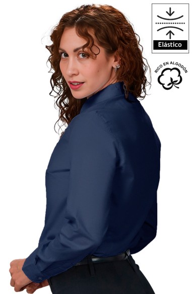 CAMISA MUJER M/L CLÁSICA COLORES BRUNA