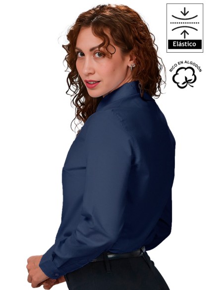 CAMISA MUJER M/L CLÁSICA COLORES BRUNA