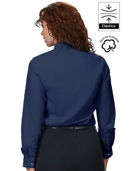 CAMISA MUJER M/L CLÁSICA COLORES BRUNA