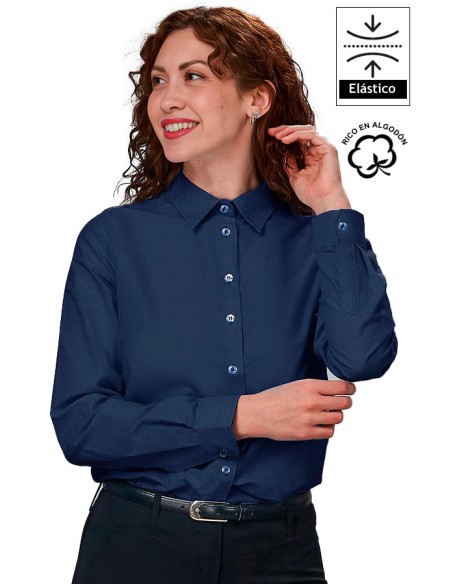 CAMICIA DONNA M/L CLASSICA BRUNA