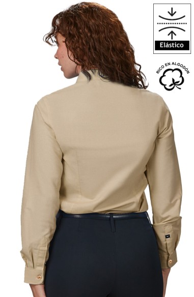 CAMISA MUJER M/L CLÁSICA COLORES BRUNA