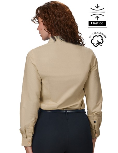 CAMISA MUJER M/L CLÁSICA COLORES BRUNA