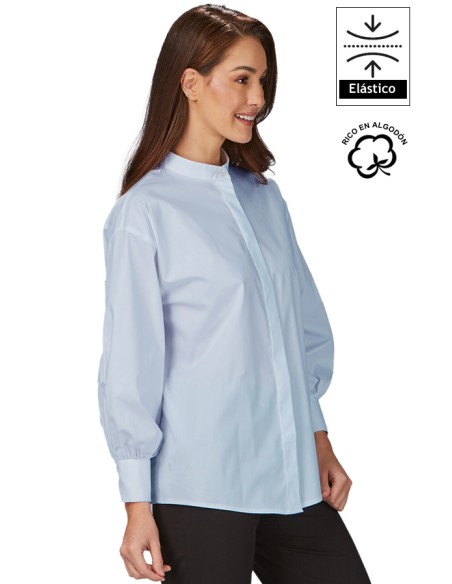 CAMISA OVERSIZE MANGAS ABULLONADAS MUJER MADDALENA