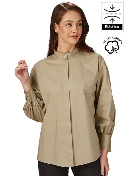 CAMICIA OVERSIZE DA MANICA A SBUFFO DONNA MADDALENA