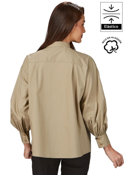 CAMISA OVERSIZE MANGAS ABULLONADAS MUJER MADDALENA