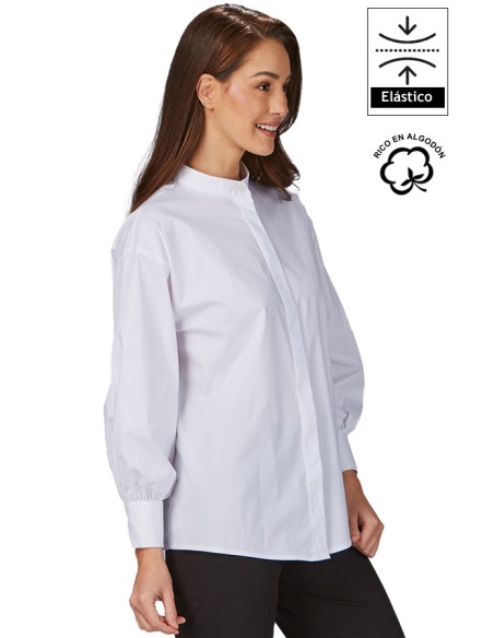 CAMISA OVERSIZE MANGAS ABULLONADAS MUJER MADDALENA