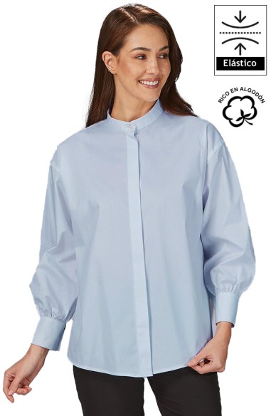 CAMISA OVERSIZE MANGAS ABULLONADAS MUJER MADDALENA