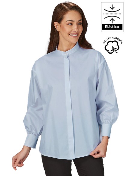 CAMISA OVERSIZE MANGAS ABULLONADAS MUJER MADDALENA