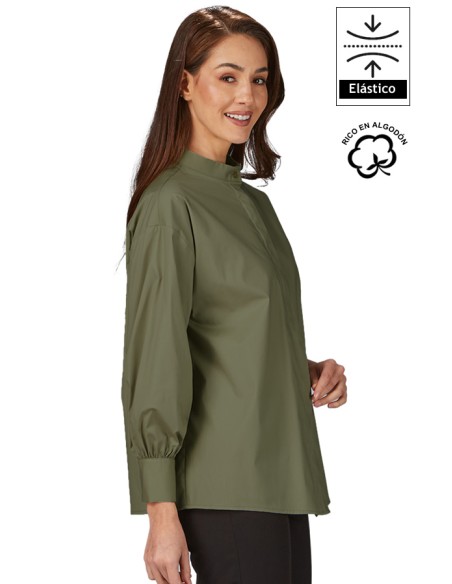 CAMISA OVERSIZE MANGAS ABULLONADAS MUJER MADDALENA