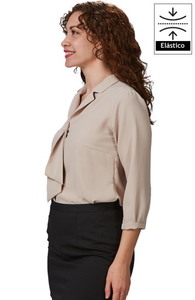 BLUSA CON LAZO y MANGA 3/4 MUJER FLAVIA
