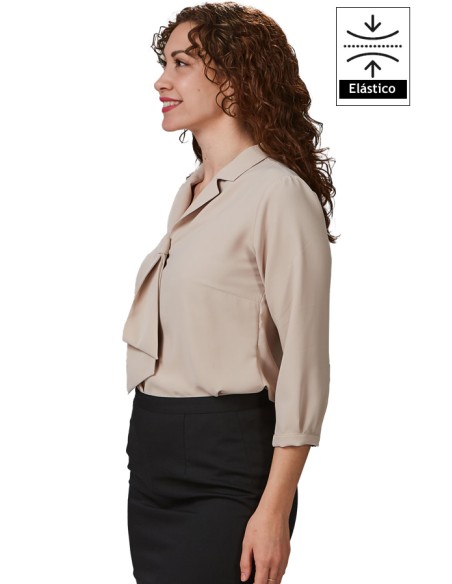 BLUSA CON LAZO y MANGA 3/4 MUJER FLAVIA