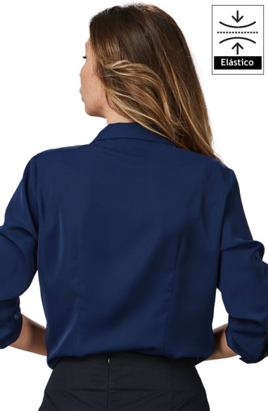 BLUSA CON LAZO y MANGA 3/4 MUJER FLAVIA