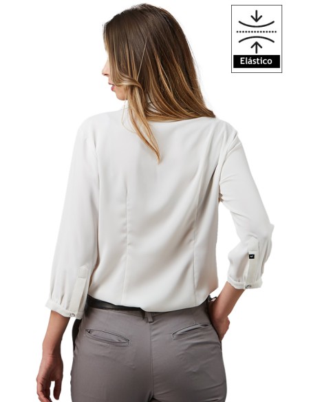 BLUSA CON LAZO y MANGA 3/4 MUJER FLAVIA