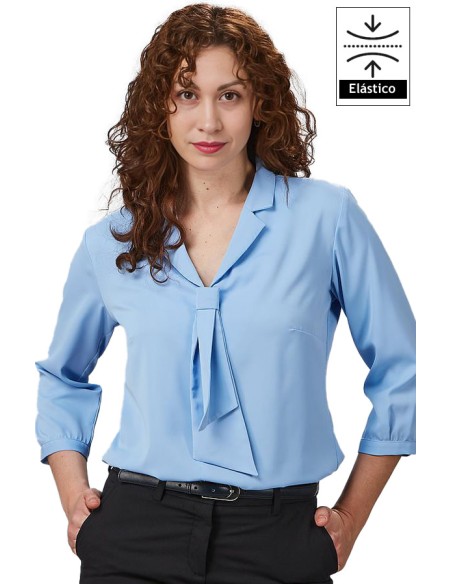 BLUSA CON FIOCCO CON MANICA 3/4 MUJER FLAVIA