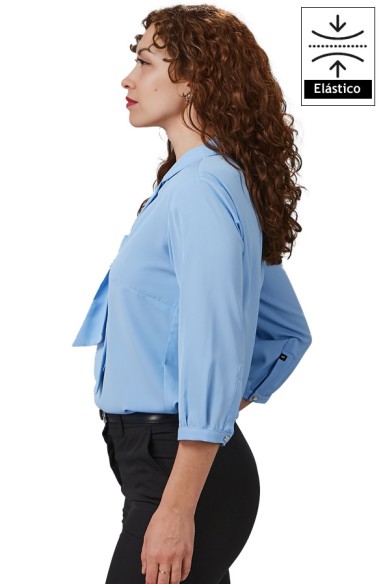 BLUSA CON FIOCCO CON MANICA 3/4 MUJER FLAVIA