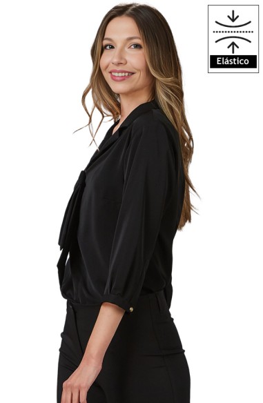 BLUSA CON LAZO y MANGA 3/4 MUJER FLAVIA