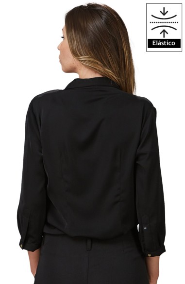 BLUSA CON LAZO y MANGA 3/4 MUJER FLAVIA