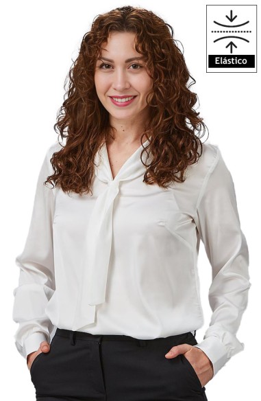 CAMISA SATÉN MUJER CON LAZO ORIANA