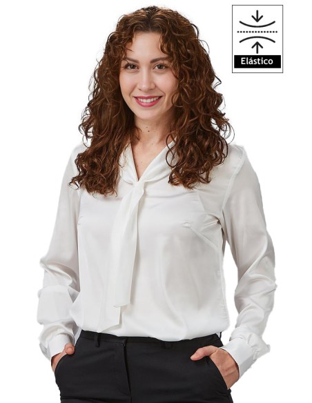 CAMICIA SATINATA CON FIOCCO DONNA ORIANA