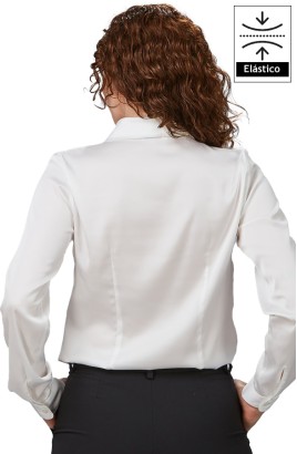 CAMISA SATÉN MUJER CON LAZO ORIANA 2