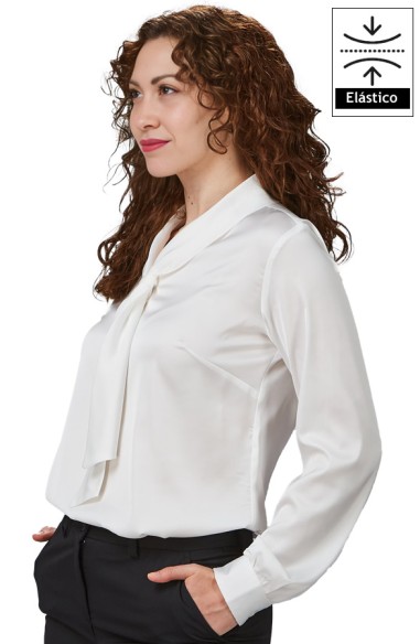 CAMISA SATÉN MUJER CON LAZO ORIANA