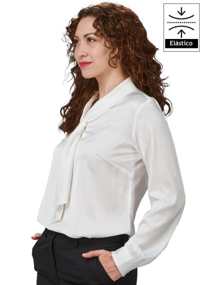 CAMICIA SATINATA CON FIOCCO DONNA ORIANA