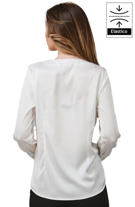 BLUSA SATÉN FUELLE DELANTERO MUJER TELMA 2