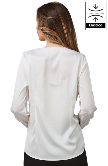 BLUSA SATÉN FUELLE DELANTERO MUJER TELMA