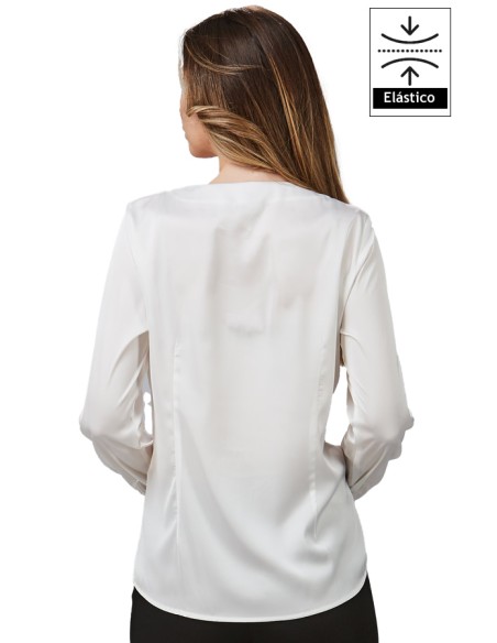 BLUSA SATÉN FUELLE DELANTERO MUJER TELMA