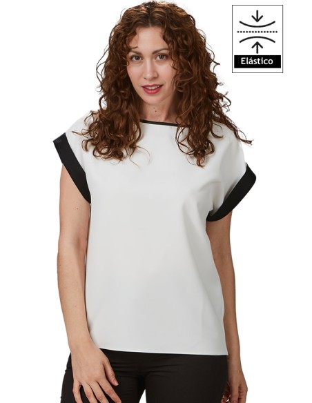 BLUSA MUJER MANGA CORTA VUELTA