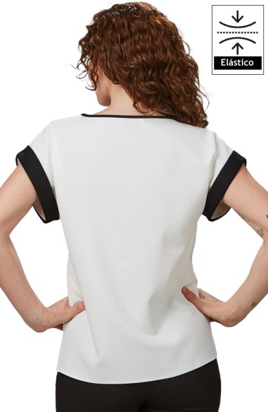 BLUSA MUJER MANGA CORTA VUELTA