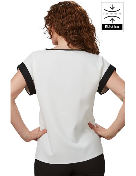 BLUSA MUJER MANGA CORTA VUELTA