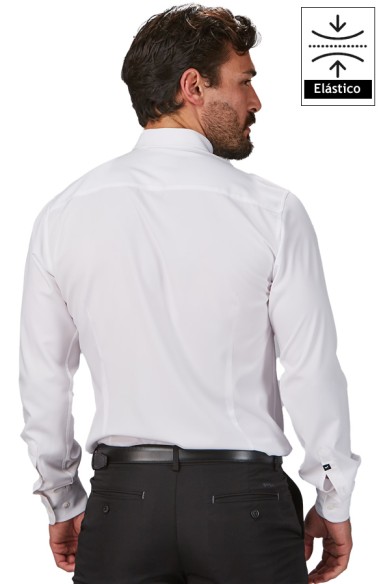 CAMISA COOL DRY CLASICA HOMBRE GABRIEL - Blanco